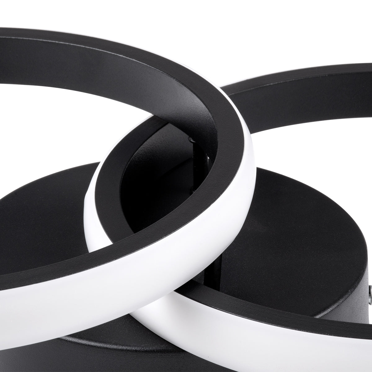 CORA 61058 Φωτιστικό Οροφής Design LED CCT 18W 2160lm 300° AC 220-240V - Εναλλαγή Φωτισμού μέσω Διακόπτη On/Off All In One Ψυχρό 6000k+Φυσικό 4500k+Θερμό 2700k Μ36 x Π20.5 x Υ7cm - Μαύρο