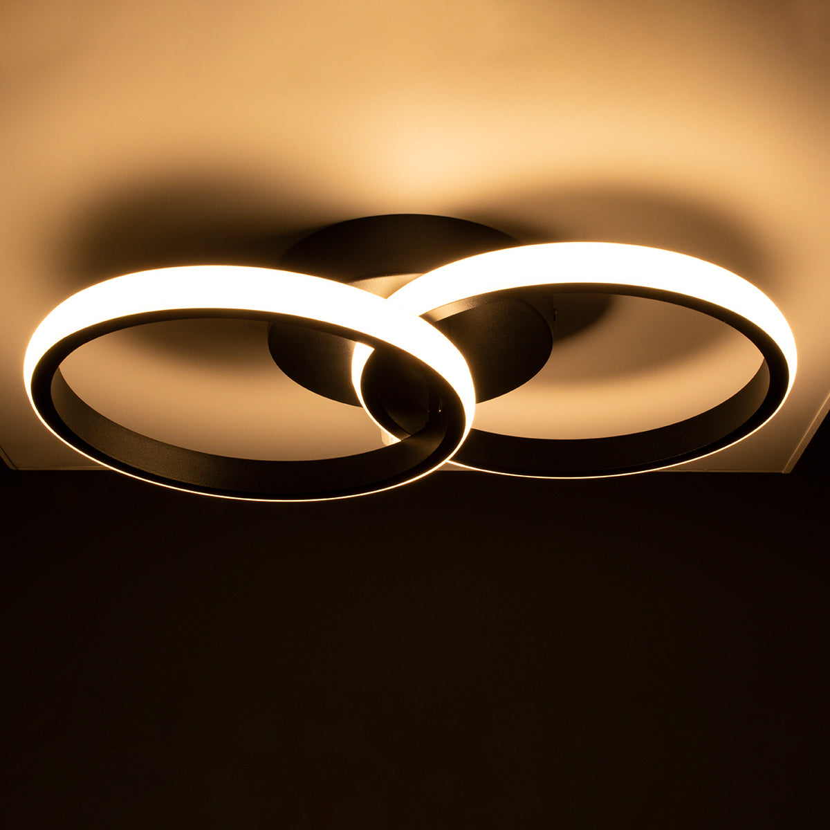 CORA 61058 Φωτιστικό Οροφής Design LED CCT 18W 2160lm 300° AC 220-240V - Εναλλαγή Φωτισμού μέσω Διακόπτη On/Off All In One Ψυχρό 6000k+Φυσικό 4500k+Θερμό 2700k Μ36 x Π20.5 x Υ7cm - Μαύρο