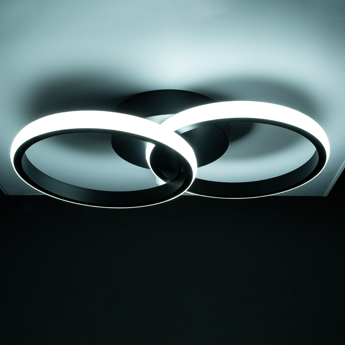 CORA 61058 Φωτιστικό Οροφής Design LED CCT 18W 2160lm 300° AC 220-240V - Εναλλαγή Φωτισμού μέσω Διακόπτη On/Off All In One Ψυχρό 6000k+Φυσικό 4500k+Θερμό 2700k Μ36 x Π20.5 x Υ7cm - Μαύρο