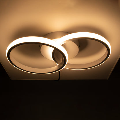 CORA 61059 Μοντέρνο Φωτιστικό Οροφής LED 18W 2160lm 300° AC 220-240V IP20 Ρυθμιζόμενο Λευκό CCT με On/Off 2700K/4500K/6000K - Lumileds SMD Chip - Λευκό Ματ - Μ36 x Π20.5 x Υ7