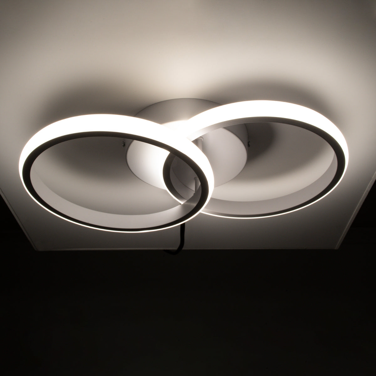 CORA 61059 Μοντέρνο Φωτιστικό Οροφής LED 18W 2160lm 300° AC 220-240V IP20 Ρυθμιζόμενο Λευκό CCT με On/Off 2700K/4500K/6000K - Lumileds SMD Chip - Λευκό Ματ - Μ36 x Π20.5 x Υ7