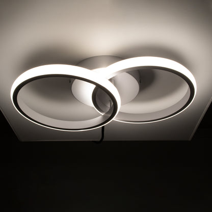 CORA 61059 Μοντέρνο Φωτιστικό Οροφής LED 18W 2160lm 300° AC 220-240V IP20 Ρυθμιζόμενο Λευκό CCT με On/Off 2700K/4500K/6000K - Lumileds SMD Chip - Λευκό Ματ - Μ36 x Π20.5 x Υ7