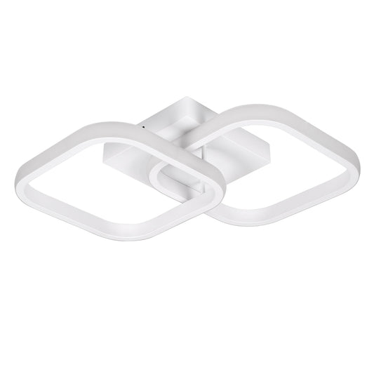 NORA 61062 Μοντέρνο Φωτιστικό Οροφής LED 22W 2640lm 300° AC 220-240V IP20 Ρυθμιζόμενο Λευκό CCT με On/Off 2700K/4500K/6000K - Lumileds SMD Chip - Λευκό Ματ - Μ40 x Π24 x Υ7
