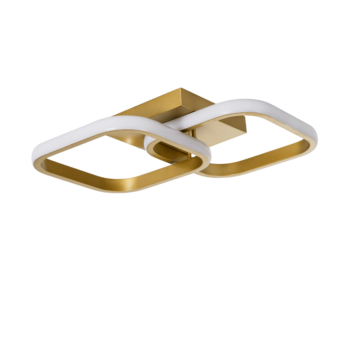NORA 61063 Φωτιστικό Οροφής Design LED CCT 22W 2640lm 300° AC 220-240V - Εναλλαγή Φωτισμού μέσω Διακόπτη On/Off All In One Ψυχρό 6000k+Φυσικό 4500k+Θερμό 2700k Μ40 x Π24 x Υ7cm - Χρυσό Βούρτσας