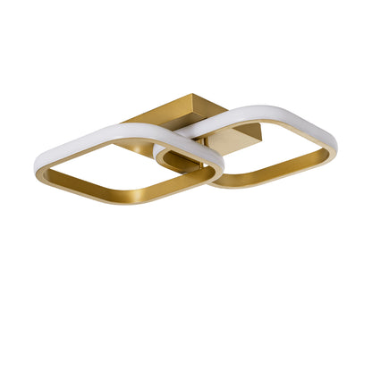 NORA 61063 Φωτιστικό Οροφής Design LED CCT 22W 2640lm 300° AC 220-240V - Εναλλαγή Φωτισμού μέσω Διακόπτη On/Off All In One Ψυχρό 6000k+Φυσικό 4500k+Θερμό 2700k Μ40 x Π24 x Υ7cm - Χρυσό Βούρτσας