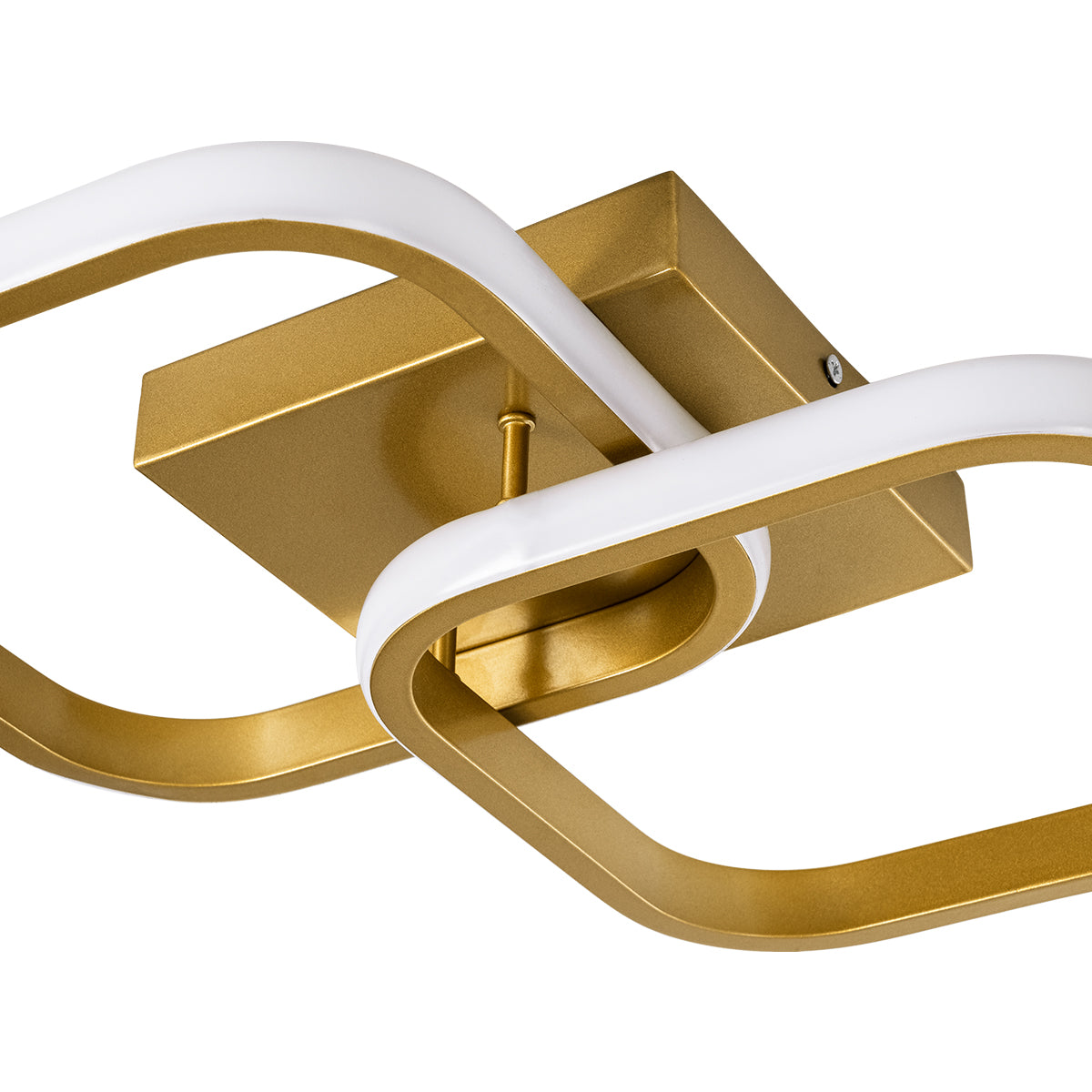 NORA 61063 Φωτιστικό Οροφής Design LED CCT 22W 2640lm 300° AC 220-240V - Εναλλαγή Φωτισμού μέσω Διακόπτη On/Off All In One Ψυχρό 6000k+Φυσικό 4500k+Θερμό 2700k Μ40 x Π24 x Υ7cm - Χρυσό Βούρτσας