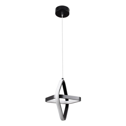 ROSE 61064 Κρεμαστό Φωτιστικό Οροφής Design LED CCT 22W 2640lm 300° AC 220-240V - Εναλλαγή Φωτισμού μέσω Διακόπτη On/Off All In One Ψυχρό 6000k+Φυσικό 4500k+Θερμό 2700k Μ24 x Π22 x Υ24cm - Μαύρο