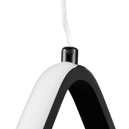 ROSE 61064 Κρεμαστό Φωτιστικό Οροφής Design LED CCT 22W 2640lm 300° AC 220-240V - Εναλλαγή Φωτισμού μέσω Διακόπτη On/Off All In One Ψυχρό 6000k+Φυσικό 4500k+Θερμό 2700k Μ24 x Π22 x Υ24cm - Μαύρο