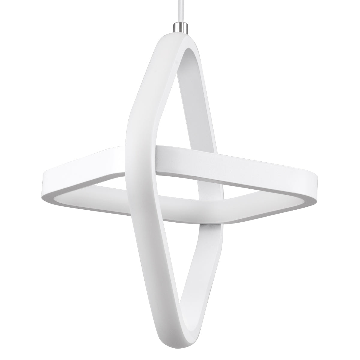 ROSE 61065 Κρεμαστό Φωτιστικό Οροφής Design LED CCT 22W 2640lm 300° AC 220-240V - Εναλλαγή Φωτισμού μέσω Διακόπτη On/Off All In One Ψυχρό 6000k+Φυσικό 4500k+Θερμό 2700k Μ24 x Π22 x Υ24cm - Λευκό