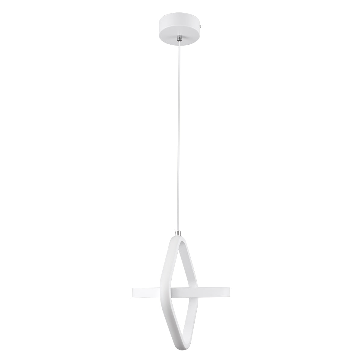 ROSE 61065 Κρεμαστό Φωτιστικό Οροφής Design LED CCT 22W 2640lm 300° AC 220-240V - Εναλλαγή Φωτισμού μέσω Διακόπτη On/Off All In One Ψυχρό 6000k+Φυσικό 4500k+Θερμό 2700k Μ24 x Π22 x Υ24cm - Λευκό