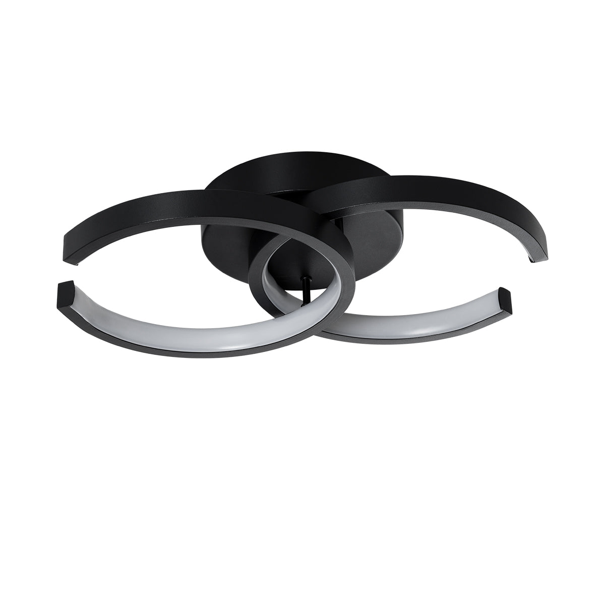 EVA 61067 Φωτιστικό Οροφής Design LED CCT 16W 1920lm 300° AC 220-240V - Εναλλαγή Φωτισμού μέσω Διακόπτη On/Off All In One Ψυχρό 6000k+Φυσικό 4500k+Θερμό 2700k Μ33 x Π21 x Υ7cm - Μαύρο