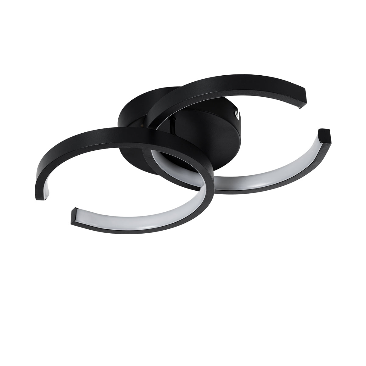 EVA 61067 Φωτιστικό Οροφής Design LED CCT 16W 1920lm 300° AC 220-240V - Εναλλαγή Φωτισμού μέσω Διακόπτη On/Off All In One Ψυχρό 6000k+Φυσικό 4500k+Θερμό 2700k Μ33 x Π21 x Υ7cm - Μαύρο