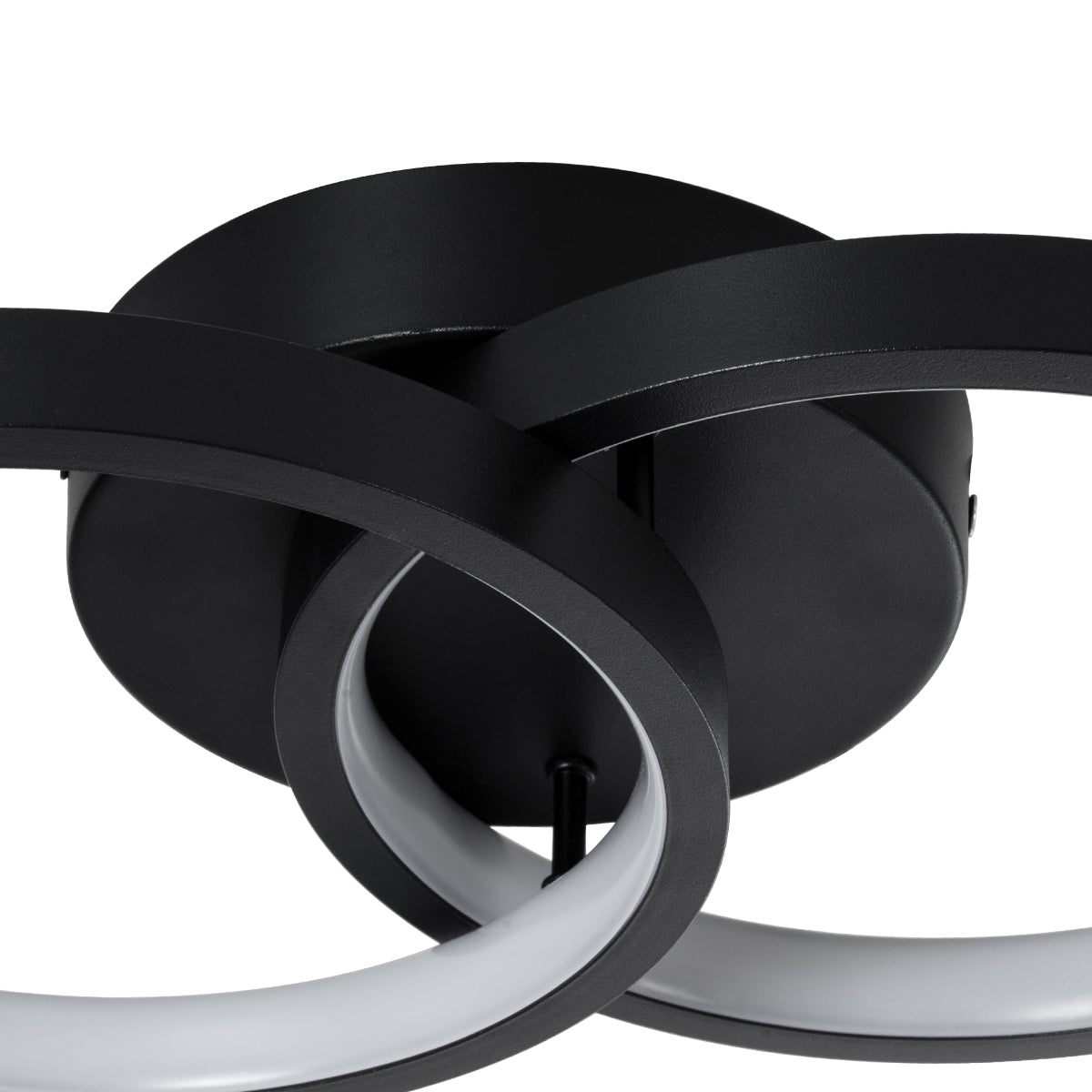 EVA 61067 Φωτιστικό Οροφής Design LED CCT 16W 1920lm 300° AC 220-240V - Εναλλαγή Φωτισμού μέσω Διακόπτη On/Off All In One Ψυχρό 6000k+Φυσικό 4500k+Θερμό 2700k Μ33 x Π21 x Υ7cm - Μαύρο