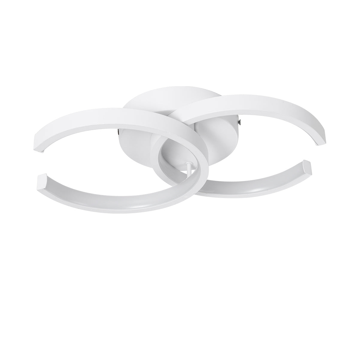 EVA 61068 Φωτιστικό Οροφής Design LED CCT 16W 1920lm 300° AC 220-240V - Εναλλαγή Φωτισμού μέσω Διακόπτη On/Off All In One Ψυχρό 6000k+Φυσικό 4500k+Θερμό 2700k Μ33 x Π21 x Υ7cm - Λευκό
