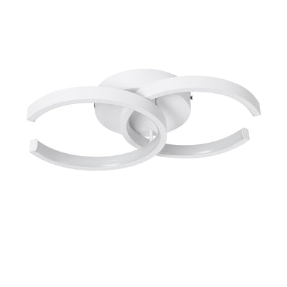EVA 61068 Φωτιστικό Οροφής Design LED CCT 16W 1920lm 300° AC 220-240V - Εναλλαγή Φωτισμού μέσω Διακόπτη On/Off All In One Ψυχρό 6000k+Φυσικό 4500k+Θερμό 2700k Μ33 x Π21 x Υ7cm - Λευκό