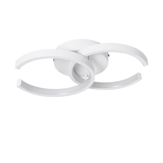 EVA 61068 Φωτιστικό Οροφής Design LED CCT 16W 1920lm 300° AC 220-240V - Εναλλαγή Φωτισμού μέσω Διακόπτη On/Off All In One Ψυχρό 6000k+Φυσικό 4500k+Θερμό 2700k Μ33 x Π21 x Υ7cm - Λευκό