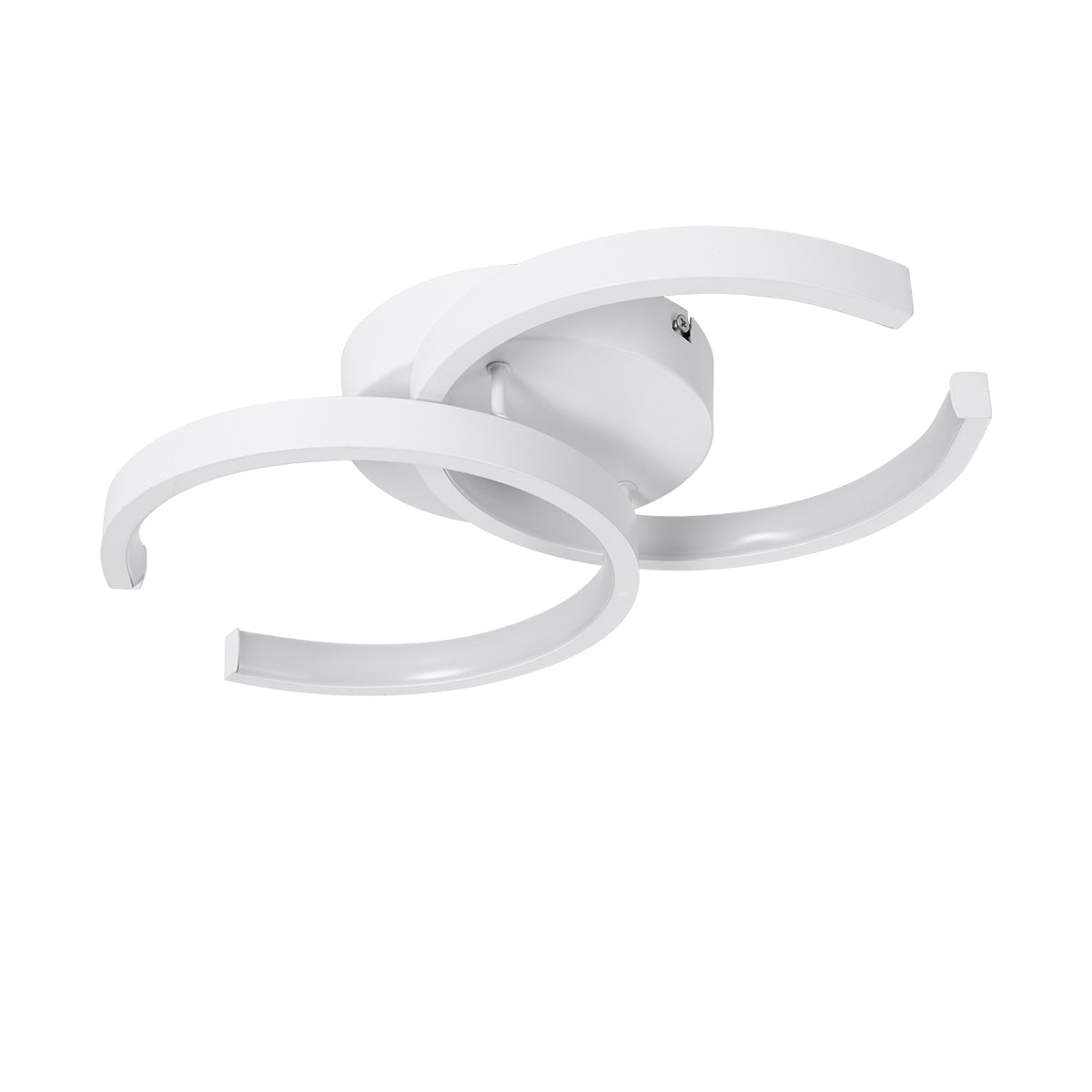 EVA 61068 Φωτιστικό Οροφής Design LED CCT 16W 1920lm 300° AC 220-240V - Εναλλαγή Φωτισμού μέσω Διακόπτη On/Off All In One Ψυχρό 6000k+Φυσικό 4500k+Θερμό 2700k Μ33 x Π21 x Υ7cm - Λευκό