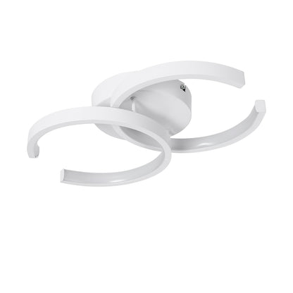 EVA 61068 Φωτιστικό Οροφής Design LED CCT 16W 1920lm 300° AC 220-240V - Εναλλαγή Φωτισμού μέσω Διακόπτη On/Off All In One Ψυχρό 6000k+Φυσικό 4500k+Θερμό 2700k Μ33 x Π21 x Υ7cm - Λευκό