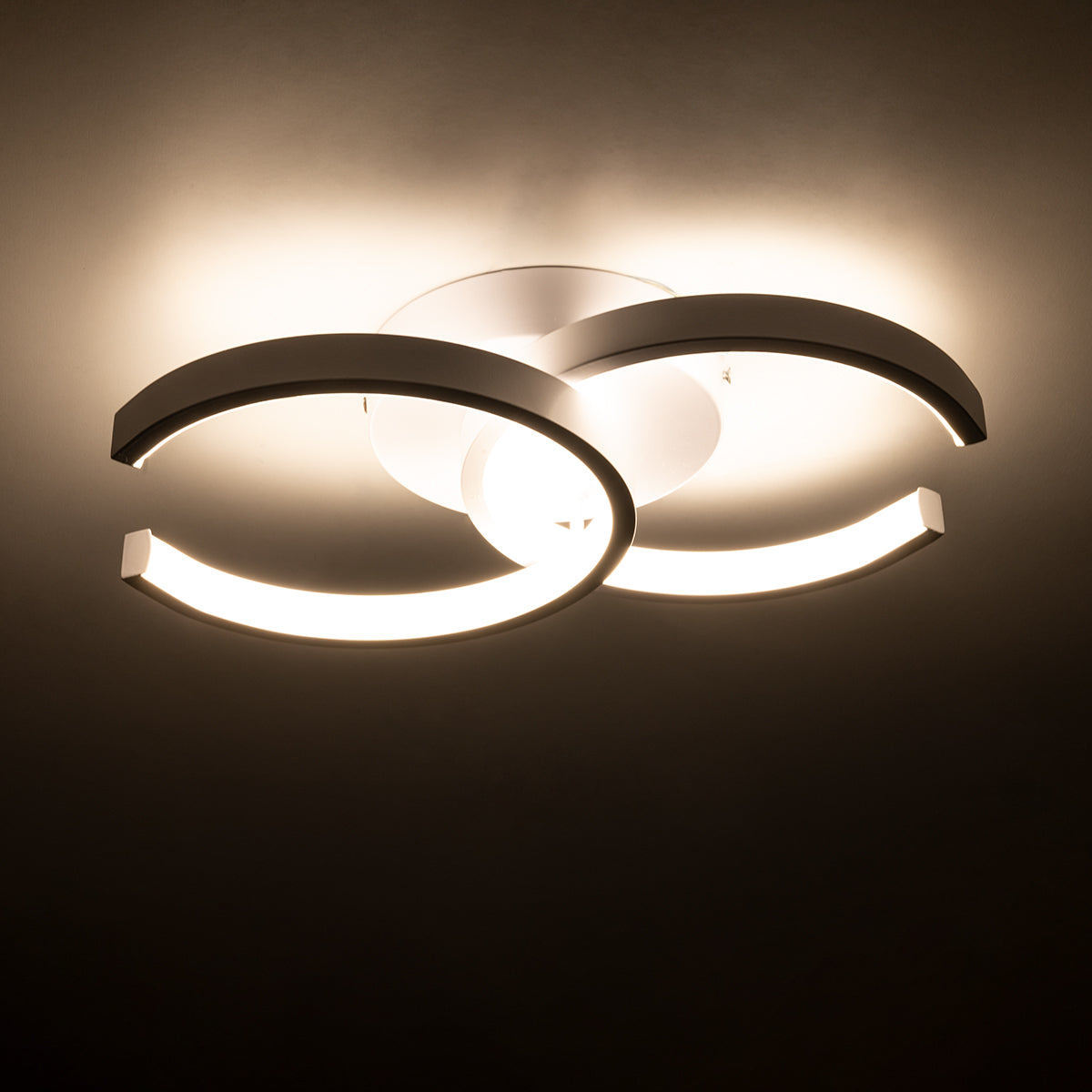EVA 61068 Φωτιστικό Οροφής Design LED CCT 16W 1920lm 300° AC 220-240V - Εναλλαγή Φωτισμού μέσω Διακόπτη On/Off All In One Ψυχρό 6000k+Φυσικό 4500k+Θερμό 2700k Μ33 x Π21 x Υ7cm - Λευκό