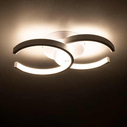 EVA 61068 Φωτιστικό Οροφής Design LED CCT 16W 1920lm 300° AC 220-240V - Εναλλαγή Φωτισμού μέσω Διακόπτη On/Off All In One Ψυχρό 6000k+Φυσικό 4500k+Θερμό 2700k Μ33 x Π21 x Υ7cm - Λευκό