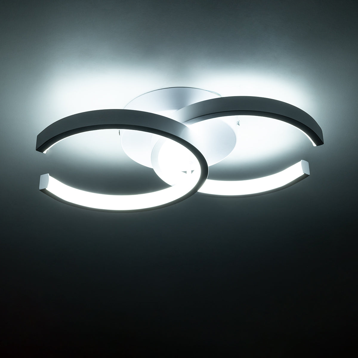 EVA 61068 Φωτιστικό Οροφής Design LED CCT 16W 1920lm 300° AC 220-240V - Εναλλαγή Φωτισμού μέσω Διακόπτη On/Off All In One Ψυχρό 6000k+Φυσικό 4500k+Θερμό 2700k Μ33 x Π21 x Υ7cm - Λευκό