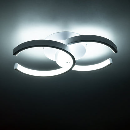 EVA 61068 Φωτιστικό Οροφής Design LED CCT 16W 1920lm 300° AC 220-240V - Εναλλαγή Φωτισμού μέσω Διακόπτη On/Off All In One Ψυχρό 6000k+Φυσικό 4500k+Θερμό 2700k Μ33 x Π21 x Υ7cm - Λευκό