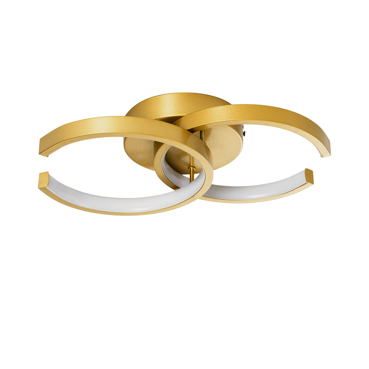 EVA 61069 Modern LED Ceiling Light 16W 1920lm 300° AC 220-240V IP20 Adjustable White CCT with On/Off 2700K/4500K/6000K - Lumileds SMD Chip - Brushed Gold - L33 x W21 x H7
