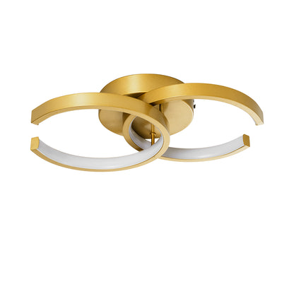 EVA 61069 Modern LED Ceiling Light 16W 1920lm 300° AC 220-240V IP20 Adjustable White CCT with On/Off 2700K/4500K/6000K - Lumileds SMD Chip - Brushed Gold - L33 x W21 x H7