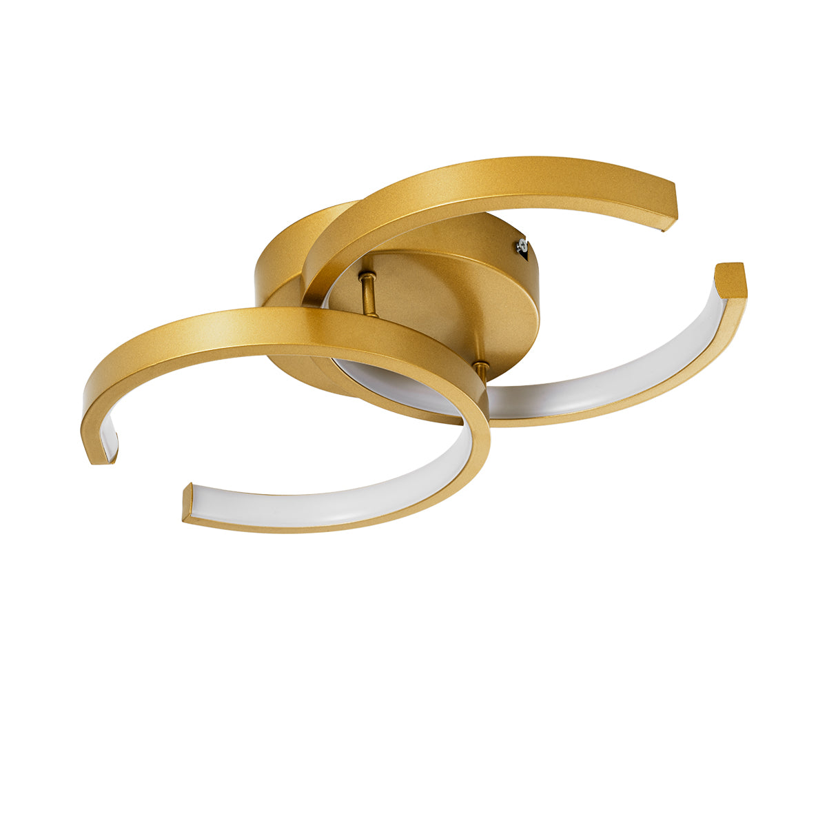 EVA 61069 Modern LED Ceiling Light 16W 1920lm 300° AC 220-240V IP20 Adjustable White CCT with On/Off 2700K/4500K/6000K - Lumileds SMD Chip - Brushed Gold - L33 x W21 x H7
