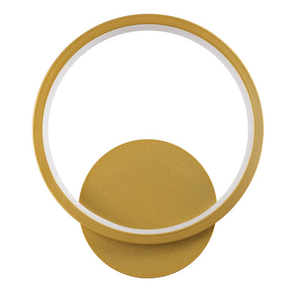 TED 61072 Μοντέρνο Φωτιστικό Τοίχου - Απλίκα LED 9W 1080lm 300° AC 220-240V IP20 Ρυθμιζόμενο Λευκό CCT με On/Off 2700K/4500K/6000K - Lumileds SMD Chip - Χρυσό Βούρτσας - Μ20 x Π5.5 x Υ23