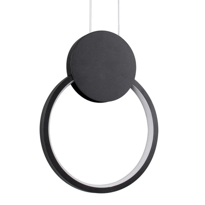 CYCLOS 61073 Κρεμαστό Φωτιστικό Οροφής Design LED CCT 9W 1080lm 300° AC 220-240V - Εναλλαγή Φωτισμού μέσω Διακόπτη On/Off All In One Ψυχρό 6000k+Φυσικό 4500k+Θερμό 2700k Μ21 x Π2.3 x Υ26.5cm - Μαύρο