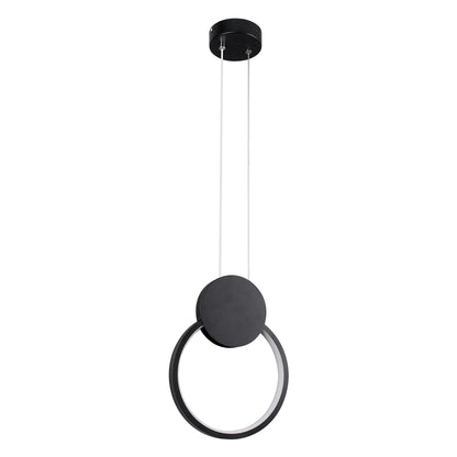 CYCLOS 61073 Κρεμαστό Φωτιστικό Οροφής Design LED CCT 9W 1080lm 300° AC 220-240V - Εναλλαγή Φωτισμού μέσω Διακόπτη On/Off All In One Ψυχρό 6000k+Φυσικό 4500k+Θερμό 2700k Μ21 x Π2.3 x Υ26.5cm - Μαύρο