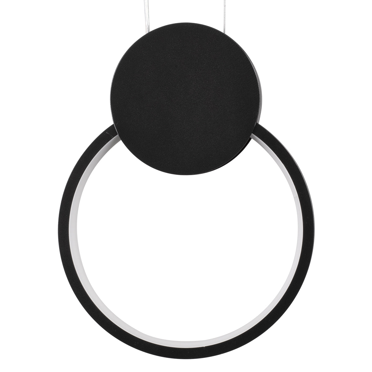 CYCLOS 61073 Κρεμαστό Φωτιστικό Οροφής Design LED CCT 9W 1080lm 300° AC 220-240V - Εναλλαγή Φωτισμού μέσω Διακόπτη On/Off All In One Ψυχρό 6000k+Φυσικό 4500k+Θερμό 2700k Μ21 x Π2.3 x Υ26.5cm - Μαύρο