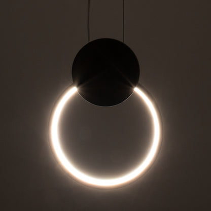 CYCLOS 61073 Κρεμαστό Φωτιστικό Οροφής Design LED CCT 9W 1080lm 300° AC 220-240V - Εναλλαγή Φωτισμού μέσω Διακόπτη On/Off All In One Ψυχρό 6000k+Φυσικό 4500k+Θερμό 2700k Μ21 x Π2.3 x Υ26.5cm - Μαύρο