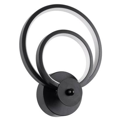 FREDDIE 61076 Φωτιστικό Τοίχου - Απλίκα Design LED CCT 15W 1800lm 300° AC 220-240V - Εναλλαγή Φωτισμού μέσω Διακόπτη On/Off All In One Ψυχρό 6000k+Φυσικό 4500k+Θερμό 2700k Μ20 x Π7.5 x Υ25cm - Μαύρο