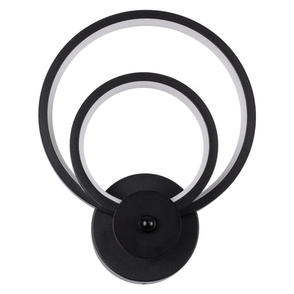 FREDDIE 61076 Φωτιστικό Τοίχου - Απλίκα Design LED CCT 15W 1800lm 300° AC 220-240V - Εναλλαγή Φωτισμού μέσω Διακόπτη On/Off All In One Ψυχρό 6000k+Φυσικό 4500k+Θερμό 2700k Μ20 x Π7.5 x Υ25cm - Μαύρο