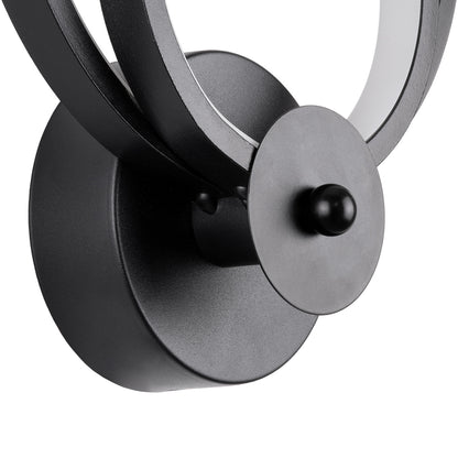 FREDDIE 61076 Φωτιστικό Τοίχου - Απλίκα Design LED CCT 15W 1800lm 300° AC 220-240V - Εναλλαγή Φωτισμού μέσω Διακόπτη On/Off All In One Ψυχρό 6000k+Φυσικό 4500k+Θερμό 2700k Μ20 x Π7.5 x Υ25cm - Μαύρο