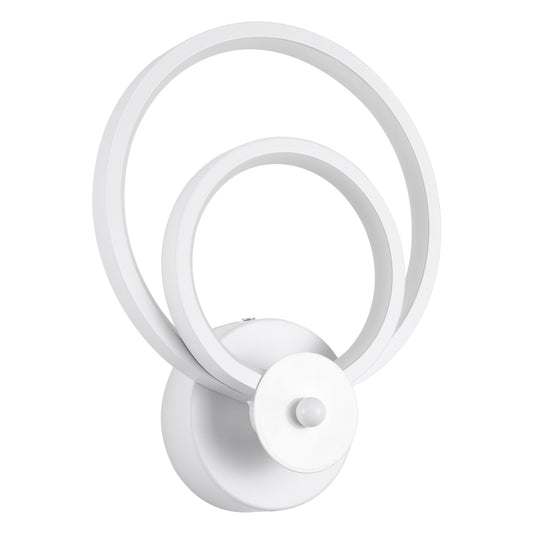 FREDDIE 61077 Φωτιστικό Τοίχου - Απλίκα Design LED CCT 15W 1800lm 300° AC 220-240V - Εναλλαγή Φωτισμού μέσω Διακόπτη On/Off All In One Ψυχρό 6000k+Φυσικό 4500k+Θερμό 2700k Μ20 x Π7.5 x Υ25cm - Λευκό