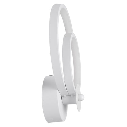 FREDDIE 61077 Φωτιστικό Τοίχου - Απλίκα Design LED CCT 15W 1800lm 300° AC 220-240V - Εναλλαγή Φωτισμού μέσω Διακόπτη On/Off All In One Ψυχρό 6000k+Φυσικό 4500k+Θερμό 2700k Μ20 x Π7.5 x Υ25cm - Λευκό