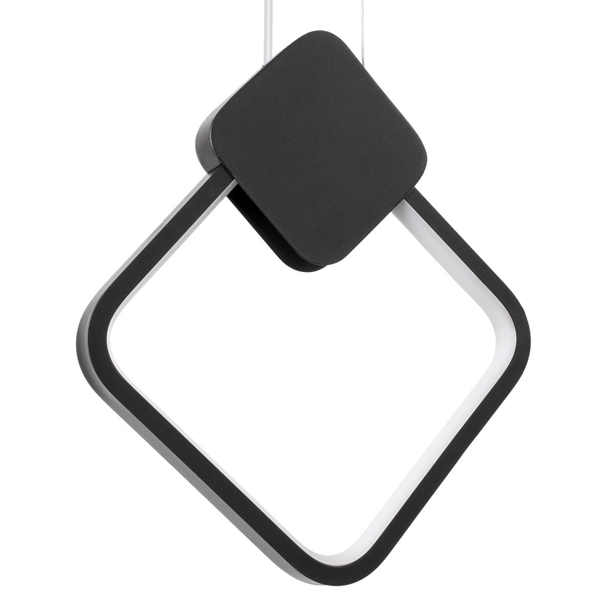 MARY 61082 Κρεμαστό Φωτιστικό Οροφής Design LED CCT 12W 1440lm 300° AC 220-240V - Εναλλαγή Φωτισμού μέσω Διακόπτη On/Off All In One Ψυχρό 6000k+Φυσικό 4500k+Θερμό 2700k Μ20 x Π2.3 x Υ28.5cm - Μαύρο