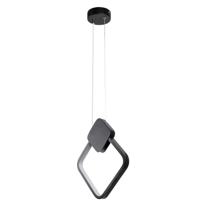 MARY 61082 Κρεμαστό Φωτιστικό Οροφής Design LED CCT 12W 1440lm 300° AC 220-240V - Εναλλαγή Φωτισμού μέσω Διακόπτη On/Off All In One Ψυχρό 6000k+Φυσικό 4500k+Θερμό 2700k Μ20 x Π2.3 x Υ28.5cm - Μαύρο