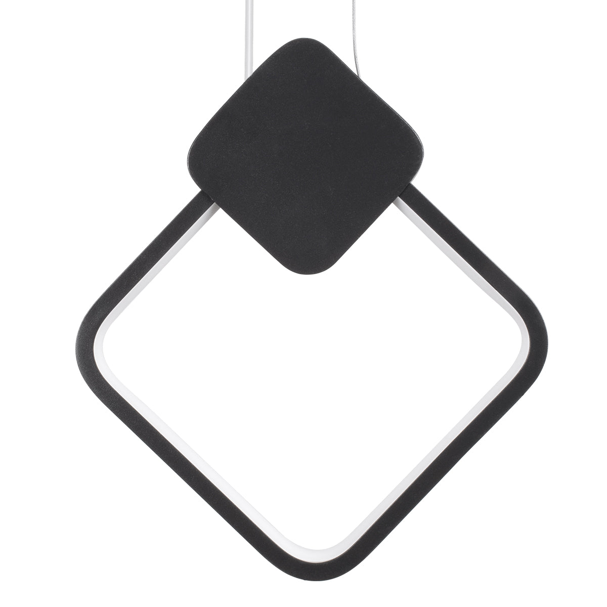 MARY 61082 Κρεμαστό Φωτιστικό Οροφής Design LED CCT 12W 1440lm 300° AC 220-240V - Εναλλαγή Φωτισμού μέσω Διακόπτη On/Off All In One Ψυχρό 6000k+Φυσικό 4500k+Θερμό 2700k Μ20 x Π2.3 x Υ28.5cm - Μαύρο