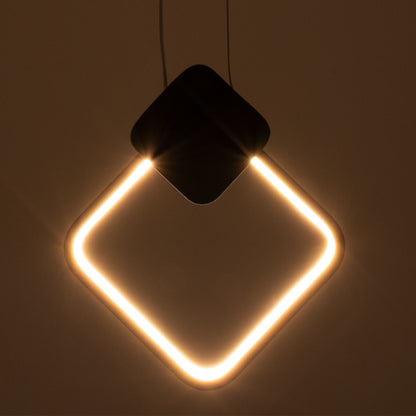 MARY 61082 Κρεμαστό Φωτιστικό Οροφής Design LED CCT 12W 1440lm 300° AC 220-240V - Εναλλαγή Φωτισμού μέσω Διακόπτη On/Off All In One Ψυχρό 6000k+Φυσικό 4500k+Θερμό 2700k Μ20 x Π2.3 x Υ28.5cm - Μαύρο