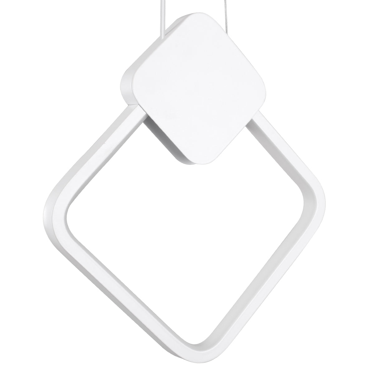 MARY 61083 Κρεμαστό Φωτιστικό Οροφής Design LED CCT 12W 1440lm 300° AC 220-240V - Εναλλαγή Φωτισμού μέσω Διακόπτη On/Off All In One Ψυχρό 6000k+Φυσικό 4500k+Θερμό 2700k Μ20 x Π2.3 x Υ28.5cm - Λευκό