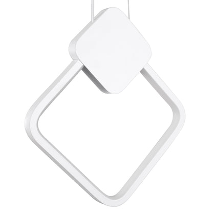 MARY 61083 Κρεμαστό Φωτιστικό Οροφής Design LED CCT 12W 1440lm 300° AC 220-240V - Εναλλαγή Φωτισμού μέσω Διακόπτη On/Off All In One Ψυχρό 6000k+Φυσικό 4500k+Θερμό 2700k Μ20 x Π2.3 x Υ28.5cm - Λευκό