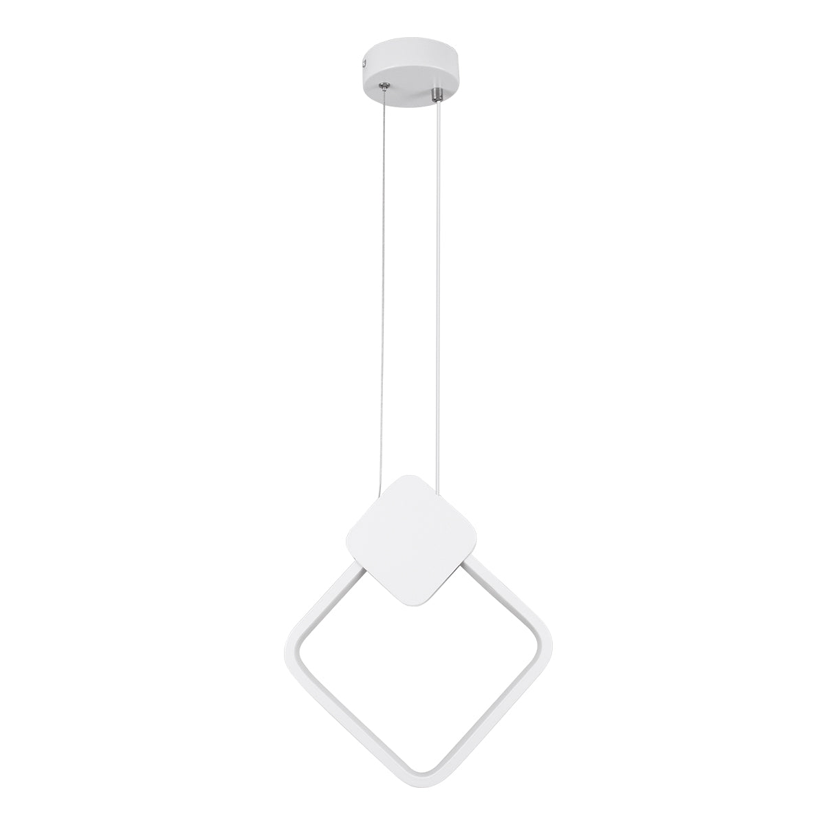 MARY 61083 Κρεμαστό Φωτιστικό Οροφής Design LED CCT 12W 1440lm 300° AC 220-240V - Εναλλαγή Φωτισμού μέσω Διακόπτη On/Off All In One Ψυχρό 6000k+Φυσικό 4500k+Θερμό 2700k Μ20 x Π2.3 x Υ28.5cm - Λευκό