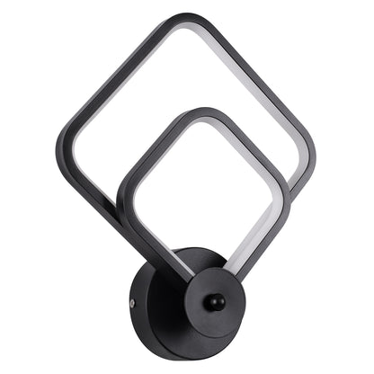 ANNA 61085 Φωτιστικό Τοίχου - Απλίκα Design LED CCT 15W 1800lm 300° AC 220-240V - Εναλλαγή Φωτισμού μέσω Διακόπτη On/Off All In One Ψυχρό 6000k+Φυσικό 4500k+Θερμό 2700k Μ25 x Π8 x Υ30cm - Μαύρο