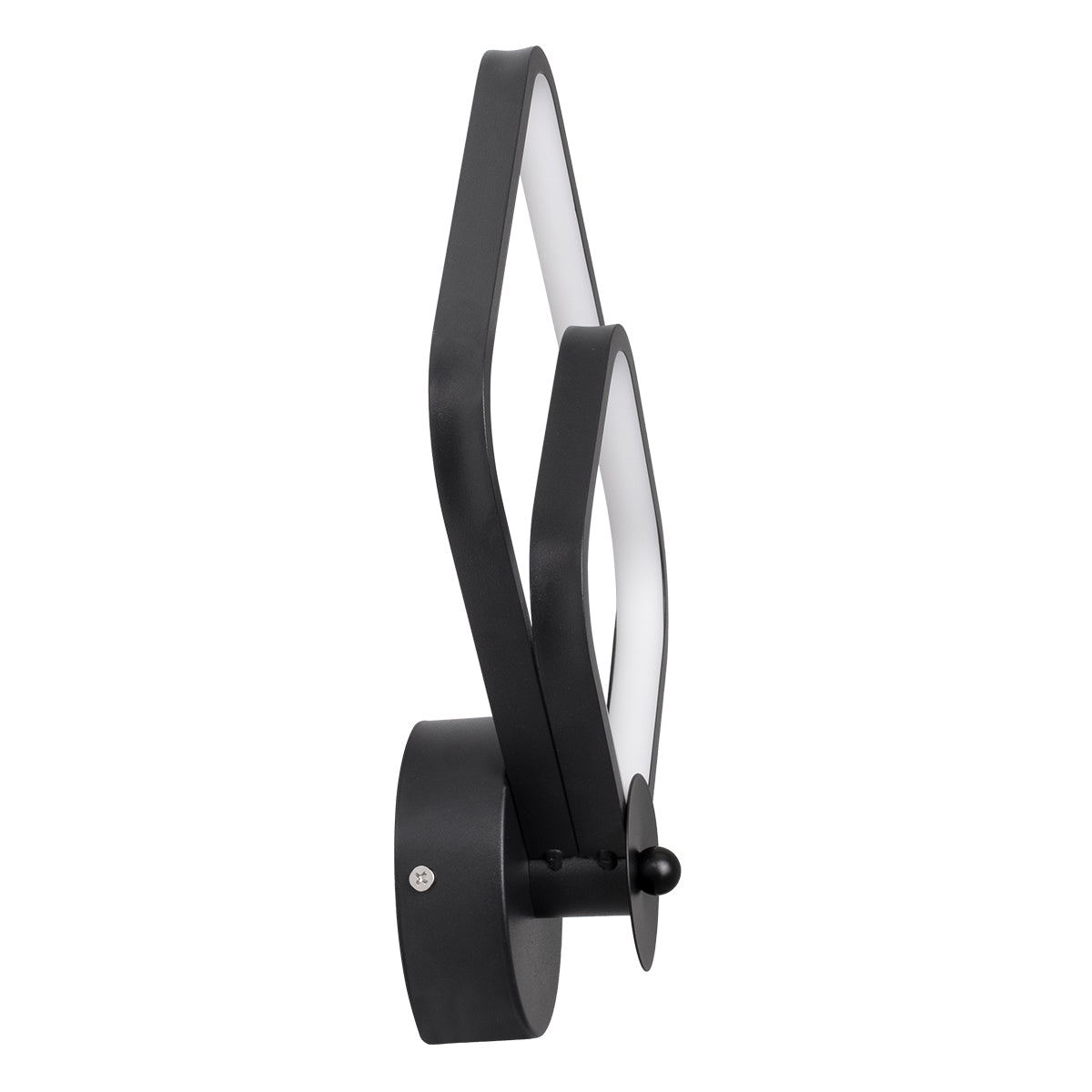 ANNA 61085 Φωτιστικό Τοίχου - Απλίκα Design LED CCT 15W 1800lm 300° AC 220-240V - Εναλλαγή Φωτισμού μέσω Διακόπτη On/Off All In One Ψυχρό 6000k+Φυσικό 4500k+Θερμό 2700k Μ25 x Π8 x Υ30cm - Μαύρο