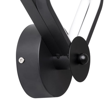 ANNA 61085 Φωτιστικό Τοίχου - Απλίκα Design LED CCT 15W 1800lm 300° AC 220-240V - Εναλλαγή Φωτισμού μέσω Διακόπτη On/Off All In One Ψυχρό 6000k+Φυσικό 4500k+Θερμό 2700k Μ25 x Π8 x Υ30cm - Μαύρο