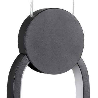 ILDI 61088 Κρεμαστό Φωτιστικό Οροφής Design LED CCT 12W 1440lm 300° AC 220-240V - Εναλλαγή Φωτισμού μέσω Διακόπτη On/Off All In One Ψυχρό 6000k+Φυσικό 4500k+Θερμό 2700k Μ10 x Π2.3 x Υ38cm - Μαύρο